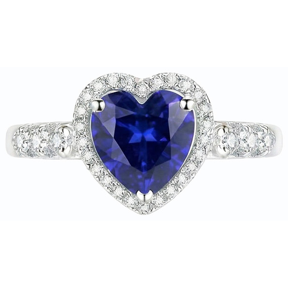 echter round diamant 2Karat ring Draufsicht