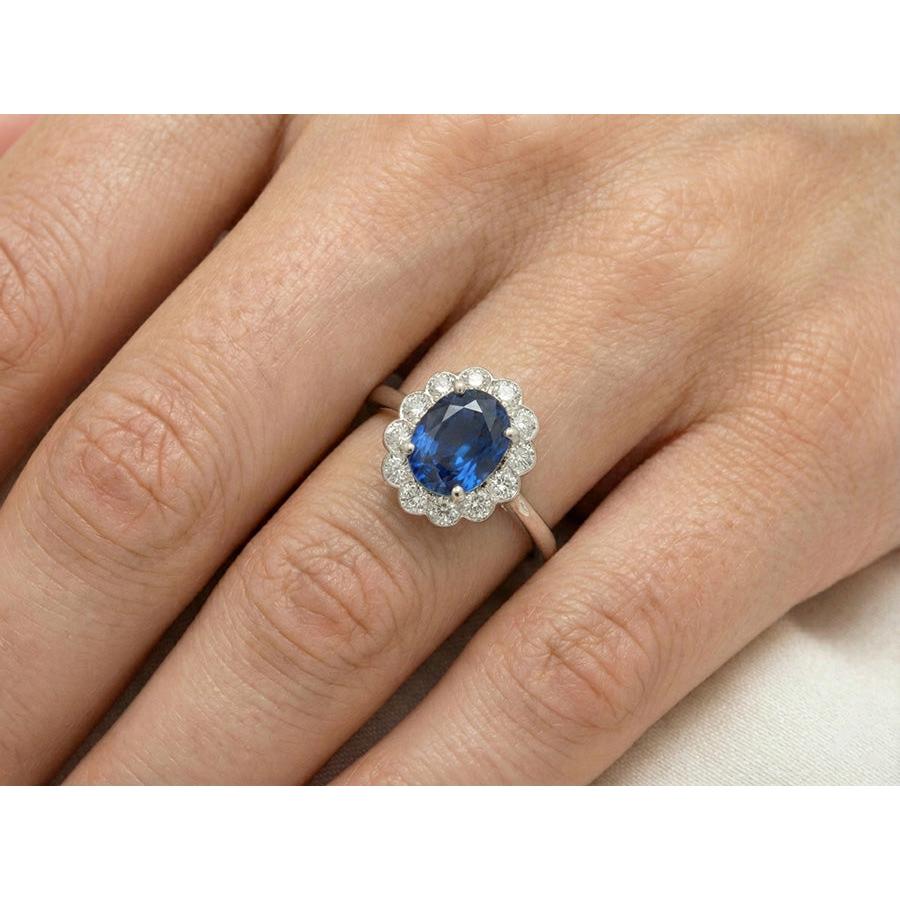 Saphir und Diamant Verlobungsring