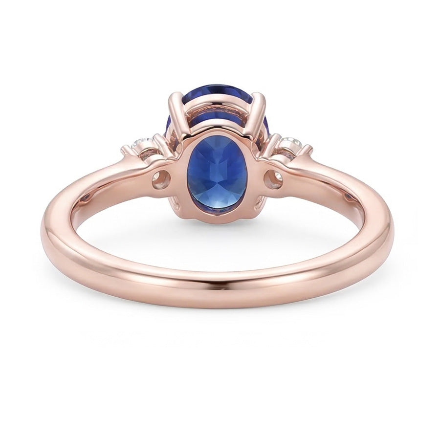 echter oval diamant 2.25Karat ring auf Weiß