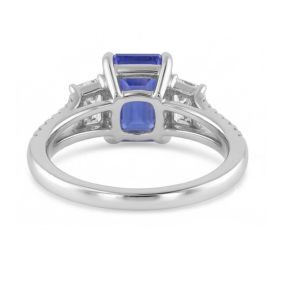 echter round diamant 3.50Karat ring auf Weiß