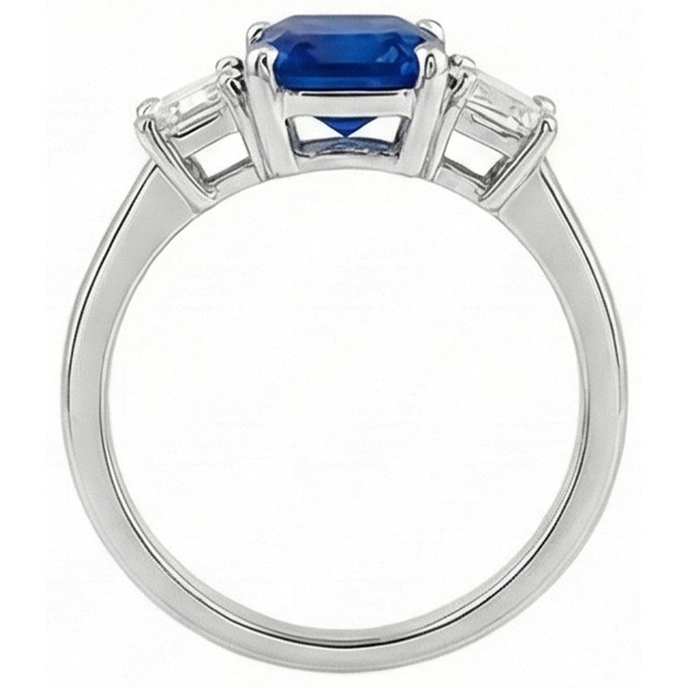 echter princess diamant 2.50Karat ring auf Weiß