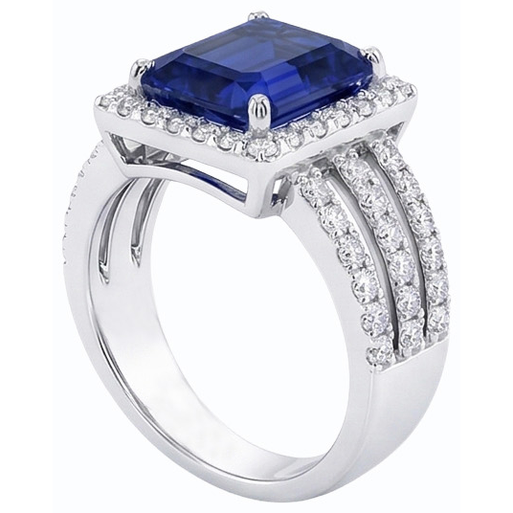 echter baguette diamant 5.50Karat ring Profilansicht