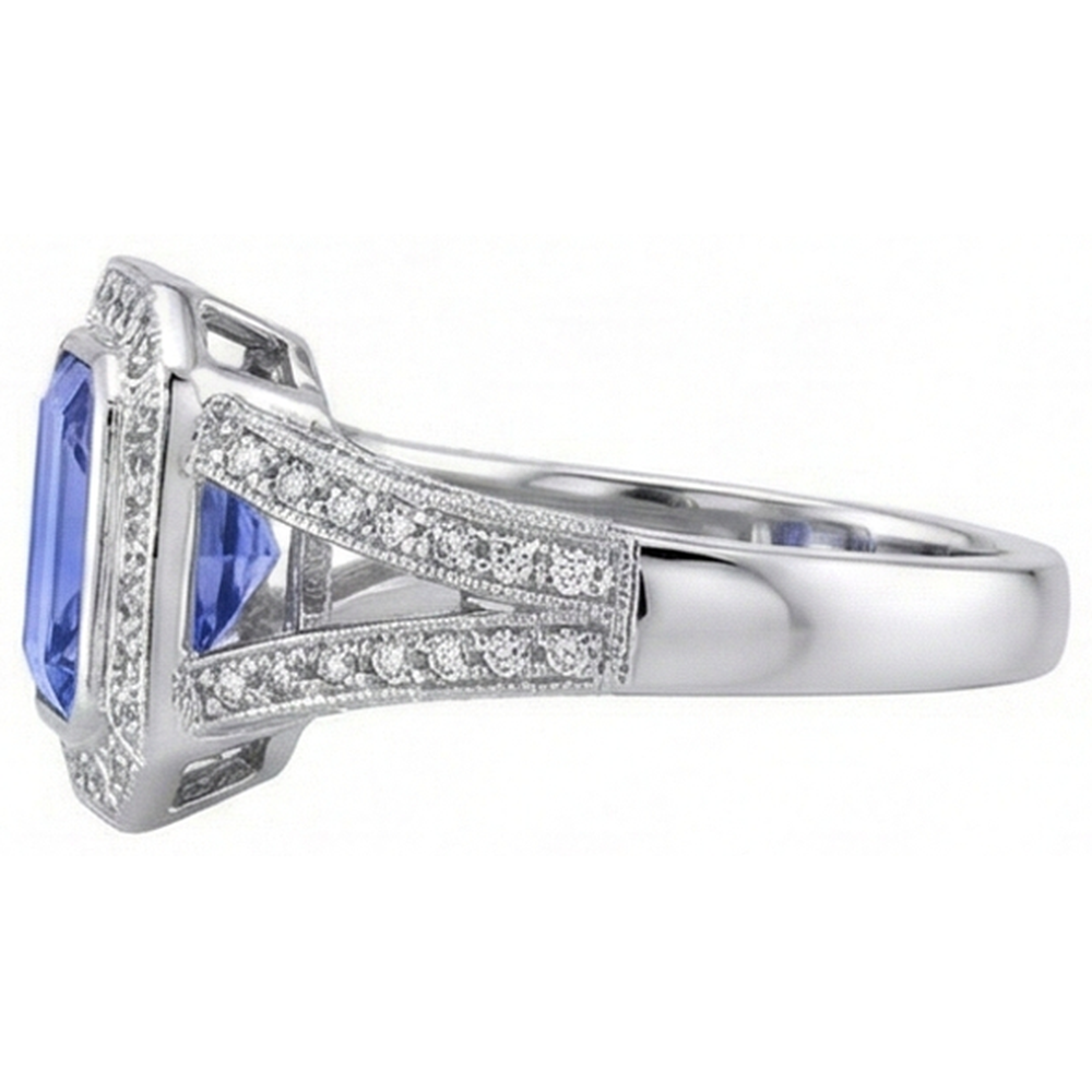 Smaragd Tansanit Diamanten 5,36 Karat Fancy Ring Neu