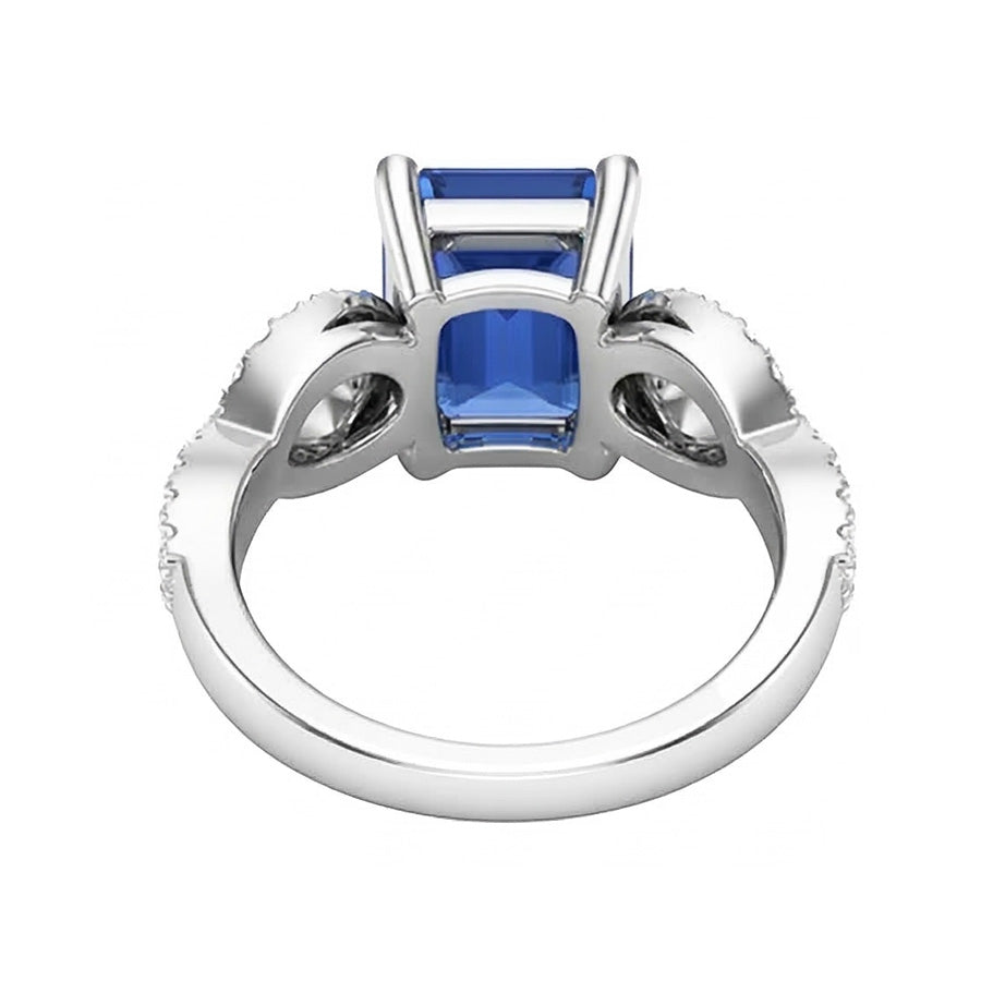 echter round diamant 3Karat ring Profilansicht