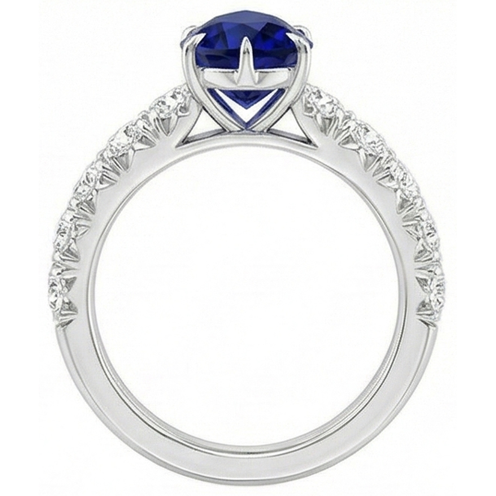 echter round diamant 5Karat ring Detailansicht
