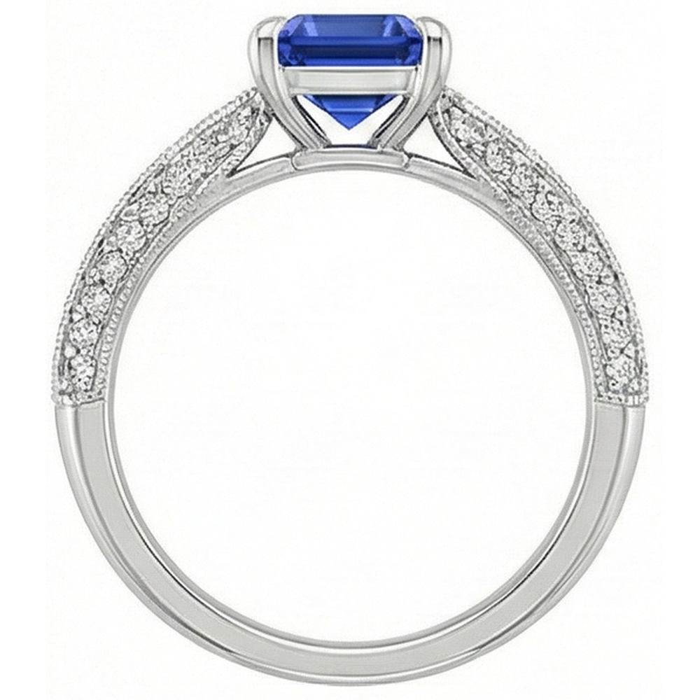 echter round diamant 4Karat ring auf Weiß