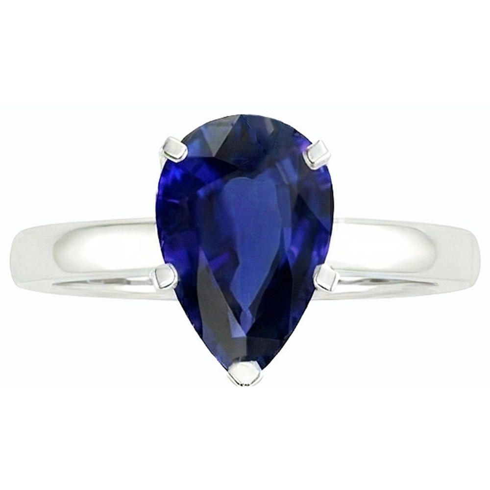 echter pear diamant 3Karat ring auf Weiß