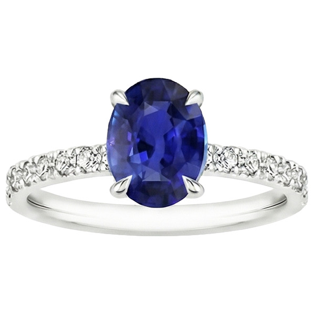 echter oval diamant 4.50Karat ring auf Weiß