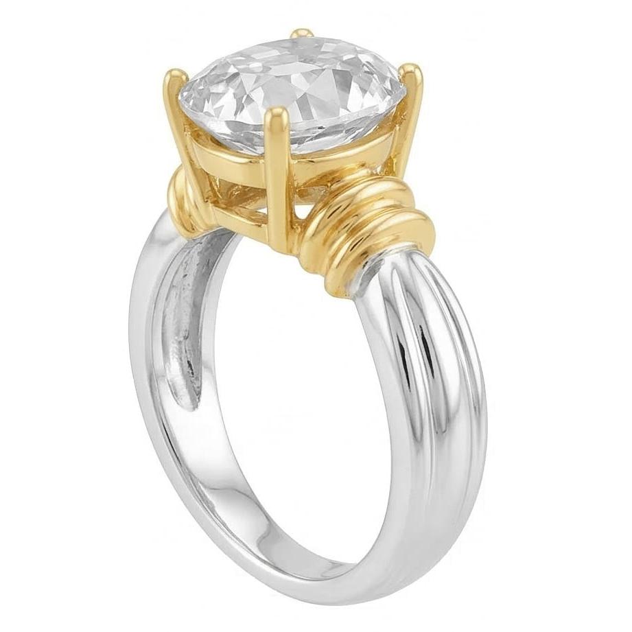 Luxuriöser Brillant Solitär-Verlobungsring 5 Karat – Schrägansicht