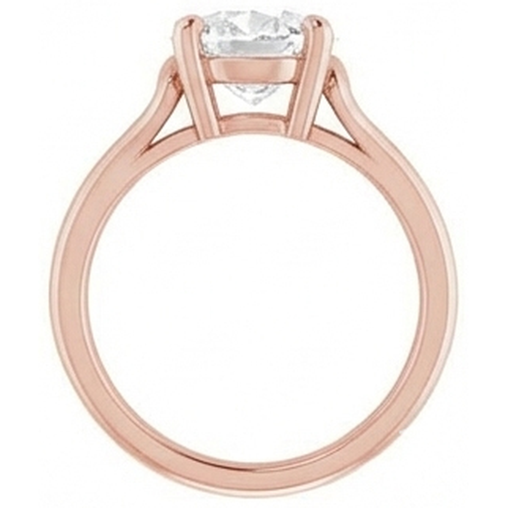 Solitaire Ovaler Altschliff Diamantring Krappenset 5,75 Karat geteilter Schaft