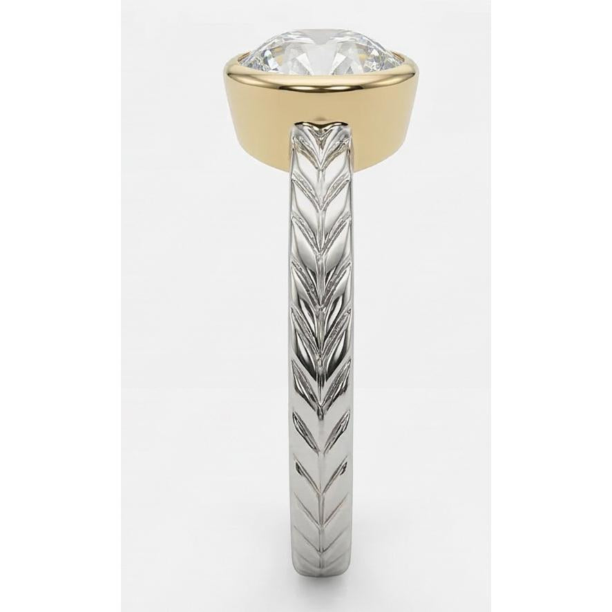 echter round diamant 1.50Karat ring Draufsicht