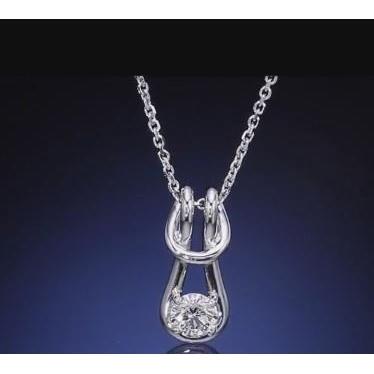 Solitaire Natürliche Diamant 1 Karat Love Knot Style Anhänger Halskette Damen