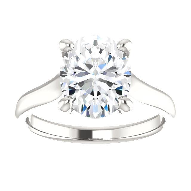 Solitaire Natürliche Diamant Verlobungsring 4 Karat Spalierfassung Damen Schmuck