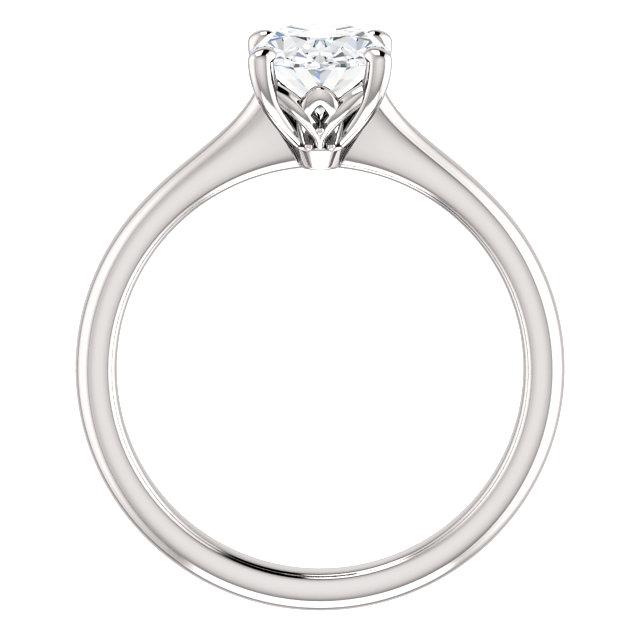 Solitär-Echt Diamant Verlobungsring 3 Karat Oval 4 Krappenfassung Weißgold 14K