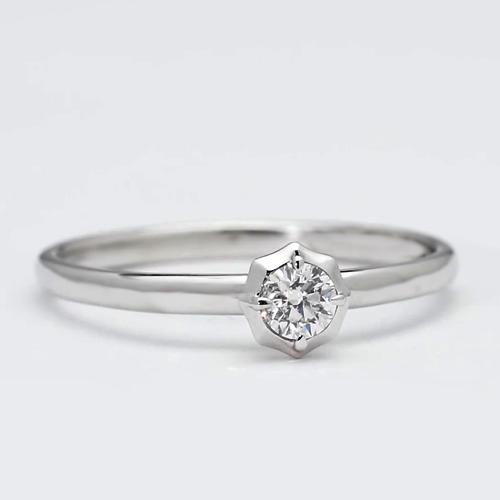 Solitär-Echt Diamantring 0,75 Karat Weißgold 14K