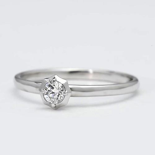 Solitär-Echt Diamantring 0,75 Karat Weißgold 14K