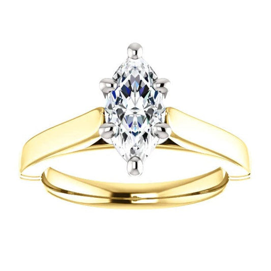 Solitär-Echt Diamantring In Kathedralenfassung 3 Karat Schmuck