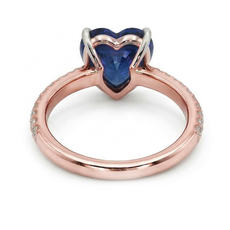 echter round diamant 3.50Karat ring auf Weiß