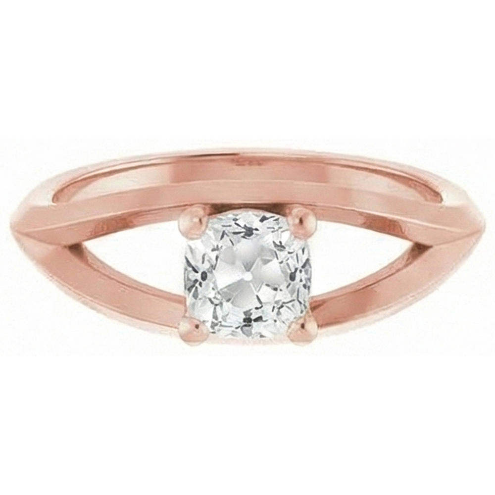 echter cushion diamant 3Karat ring Profilansicht