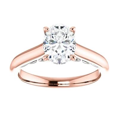 Solitär-Natürliche Diamant Verlobungsring 3,50 Karat Roségold Schmuck Neu
