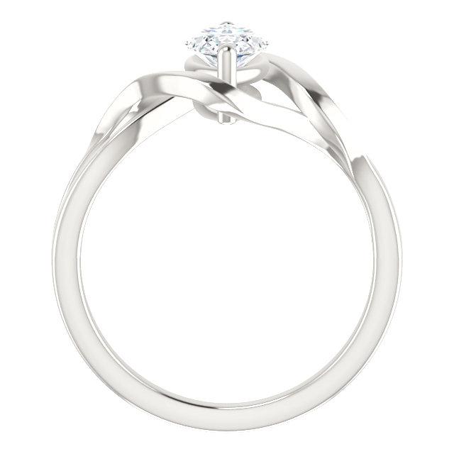 Solitär-Natürliche Diamantring 2,50 Karat Twisted Split Shank 14K Weißgold