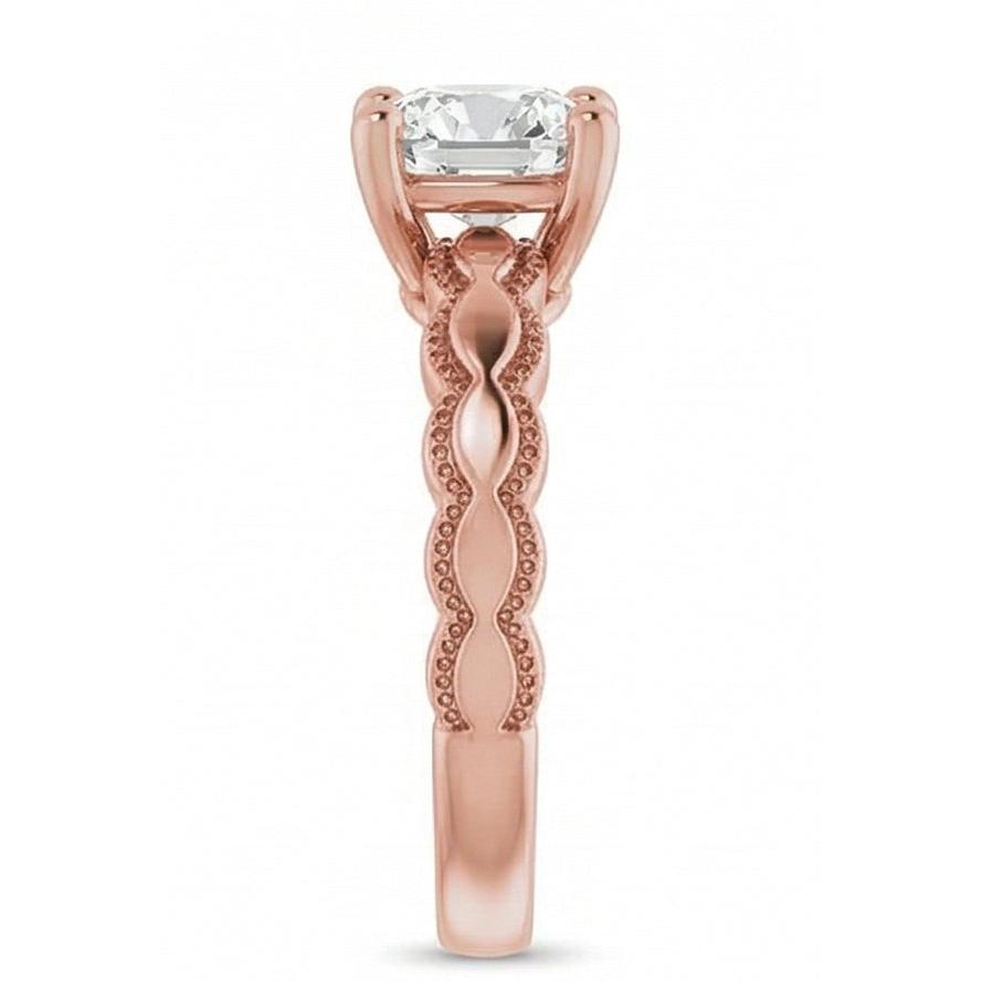 echter round diamant 2.50Karat ring Profilansicht