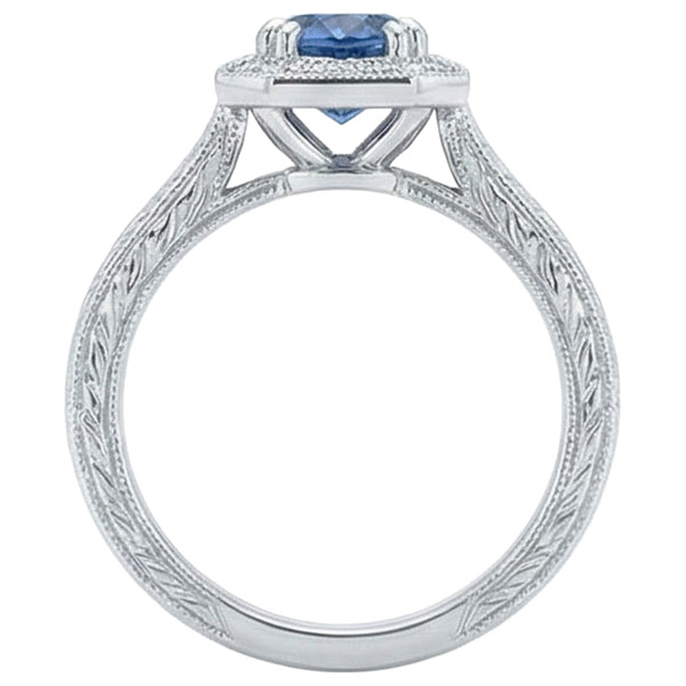 echter round diamant 3.75Karat ring Profilansicht