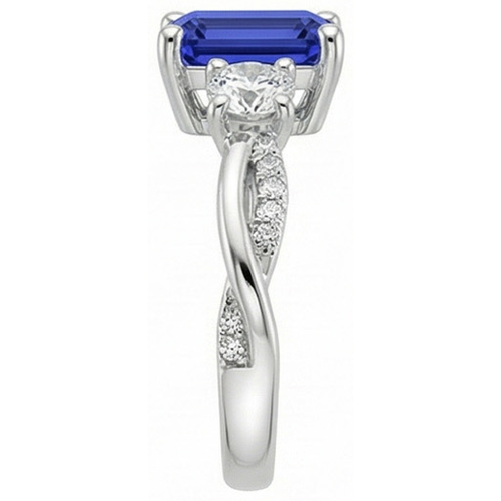 echter round diamant 4.25Karat ring Band Detail