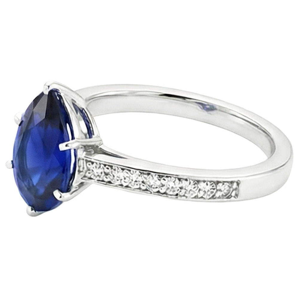 echter round diamant 3.50Karat ring auf Weiß