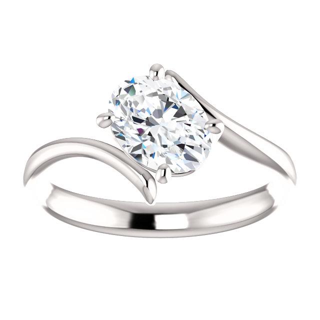 Solitär Ovaler Echt Diamant-Verlobungsring 1,25 Karat