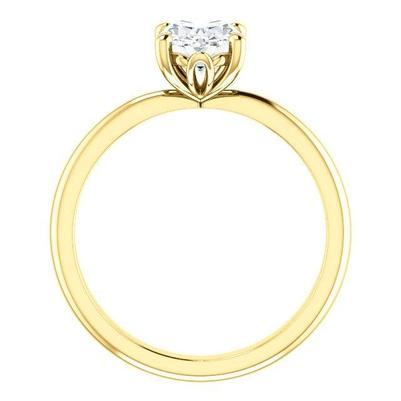 Solitär Ovaler Echt Diamant-Verlobungsring 3.50 Karat