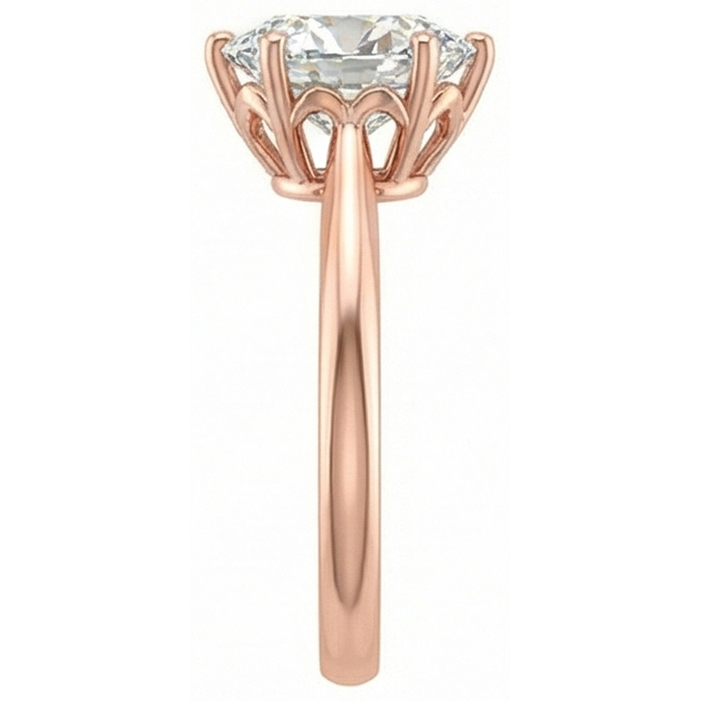echter oval diamant 3Karat ring auf Weiß