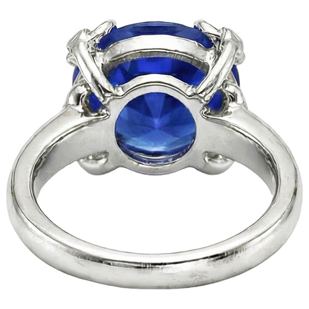 echter round diamant 7.01Karat ring Profilansicht