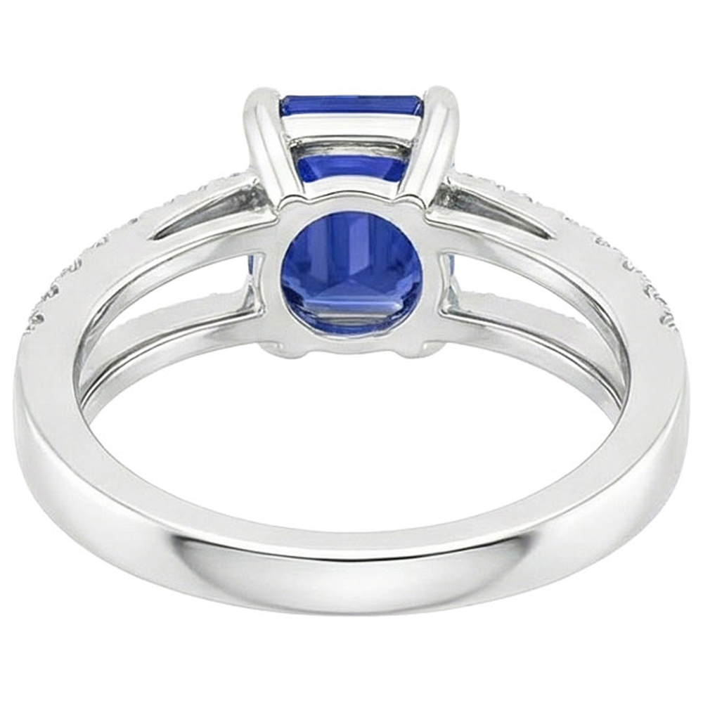 echter round diamant 4.50Karat ring Draufsicht