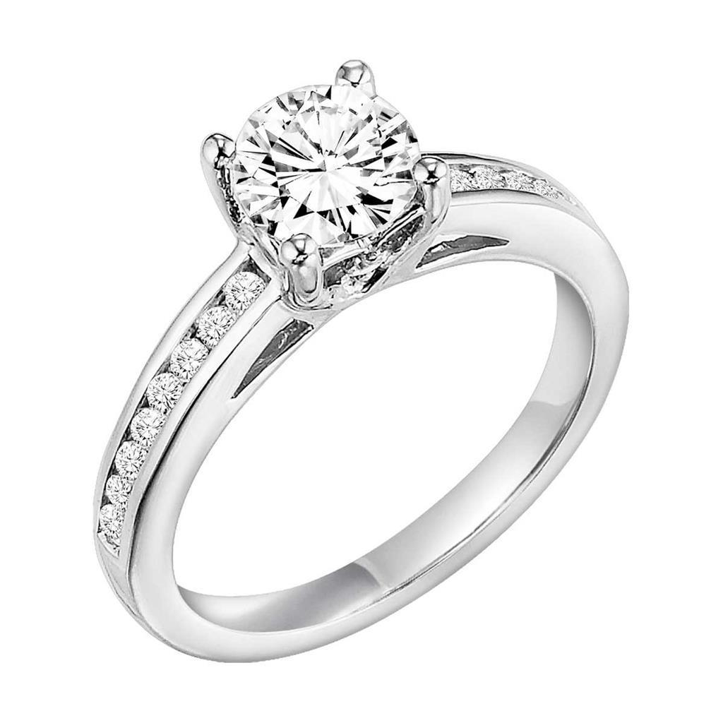 Sparkling Runden Cut 3,10 Ct Echt Diamanten Ehering Weißgold 14K