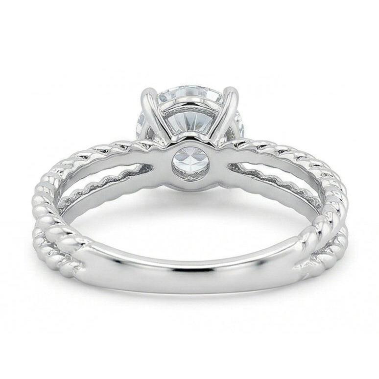 echter round diamant 3Karat ring auf Weiß