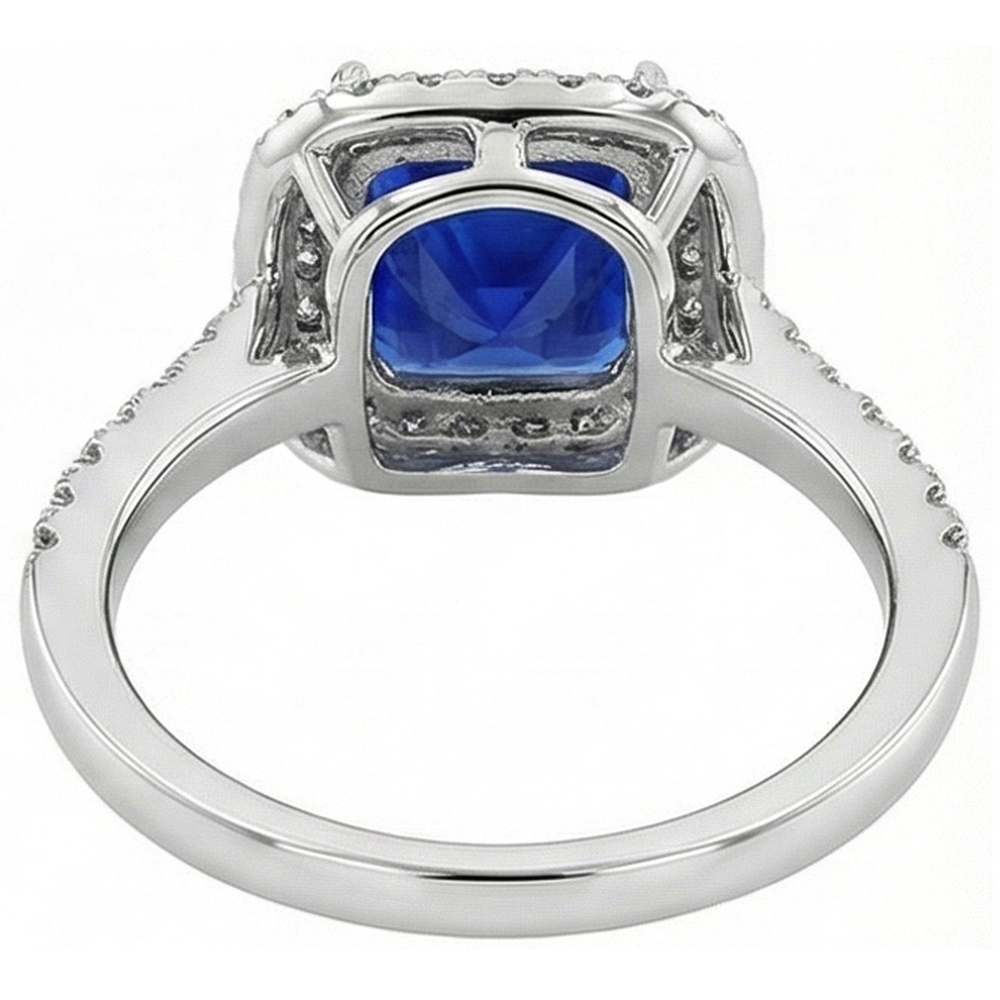 echter round diamant 4.50Karat ring auf Weiß