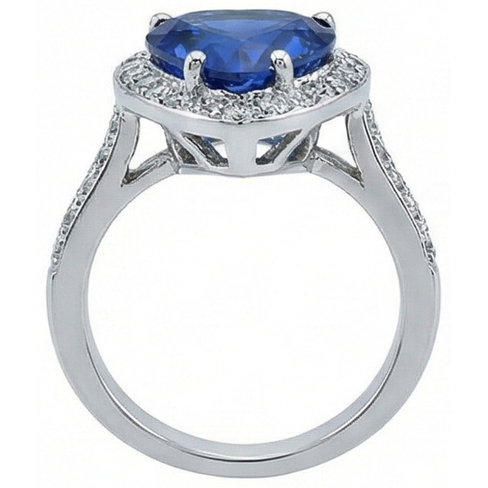 echter round diamant 4.5Karat ring auf Weiß