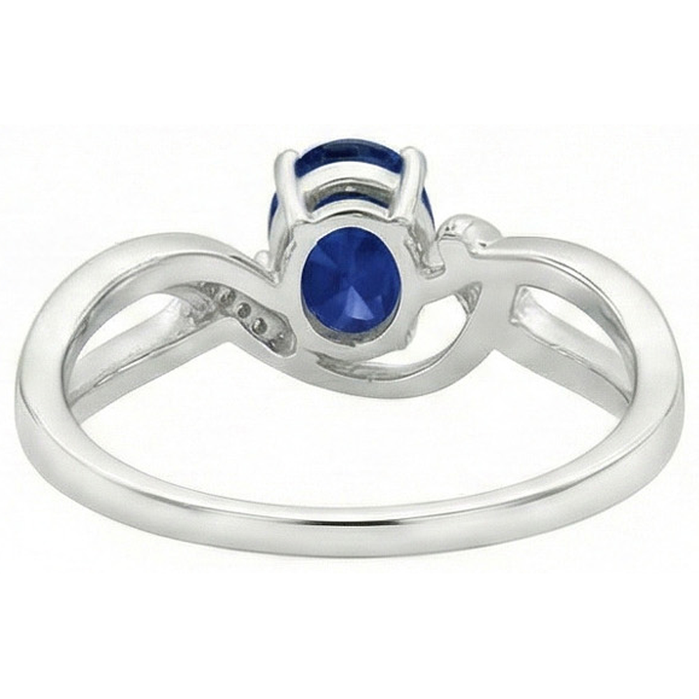 echter oval diamant 2.90Karat memoire-ring auf Weiß