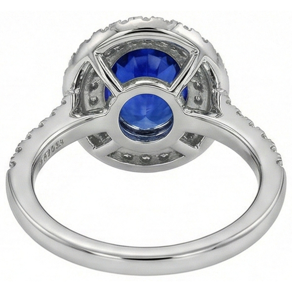 echter oval diamant 2Karat ring auf Weiß