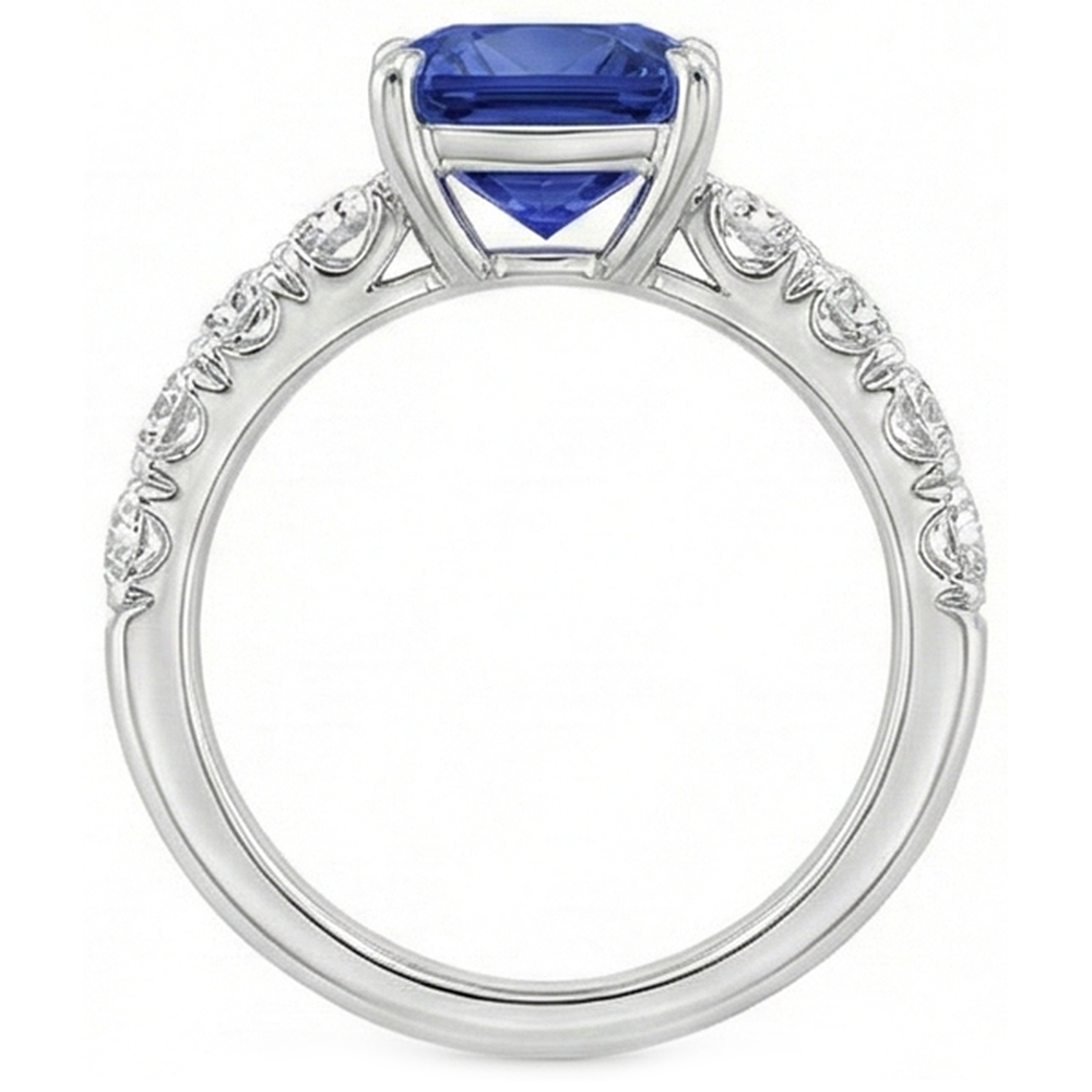 echter round diamant 3.25Karat ring auf Weiß