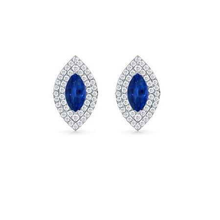 echter marquise diamant 1Karat ohrring Vorderansicht