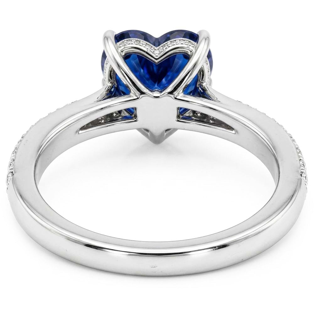Srilanka Saphir Edelstein Ring Herzschliff 2,50 Karat Natürlicher Diamants ( nicht im Labor gezüchtet )chmuck