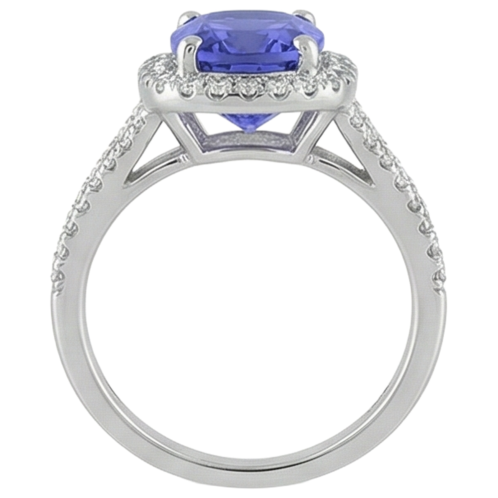 echter round diamant 4.85Karat ring mit Diamantbesatz