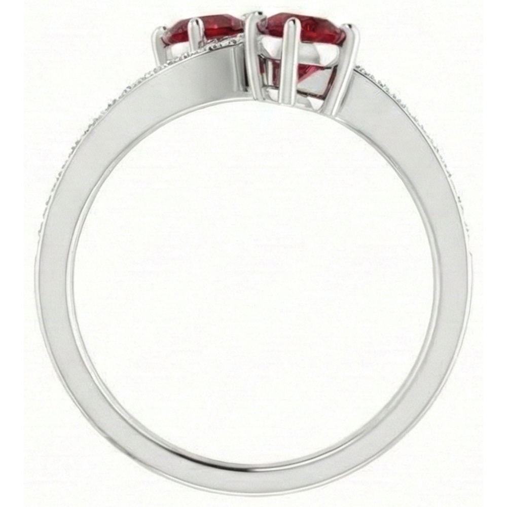 echter round rubin 2.60Karat ring Draufsicht