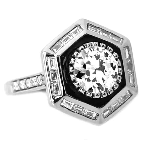 Strahlender Diamant Brautring 2 Karat – Hauptansicht
