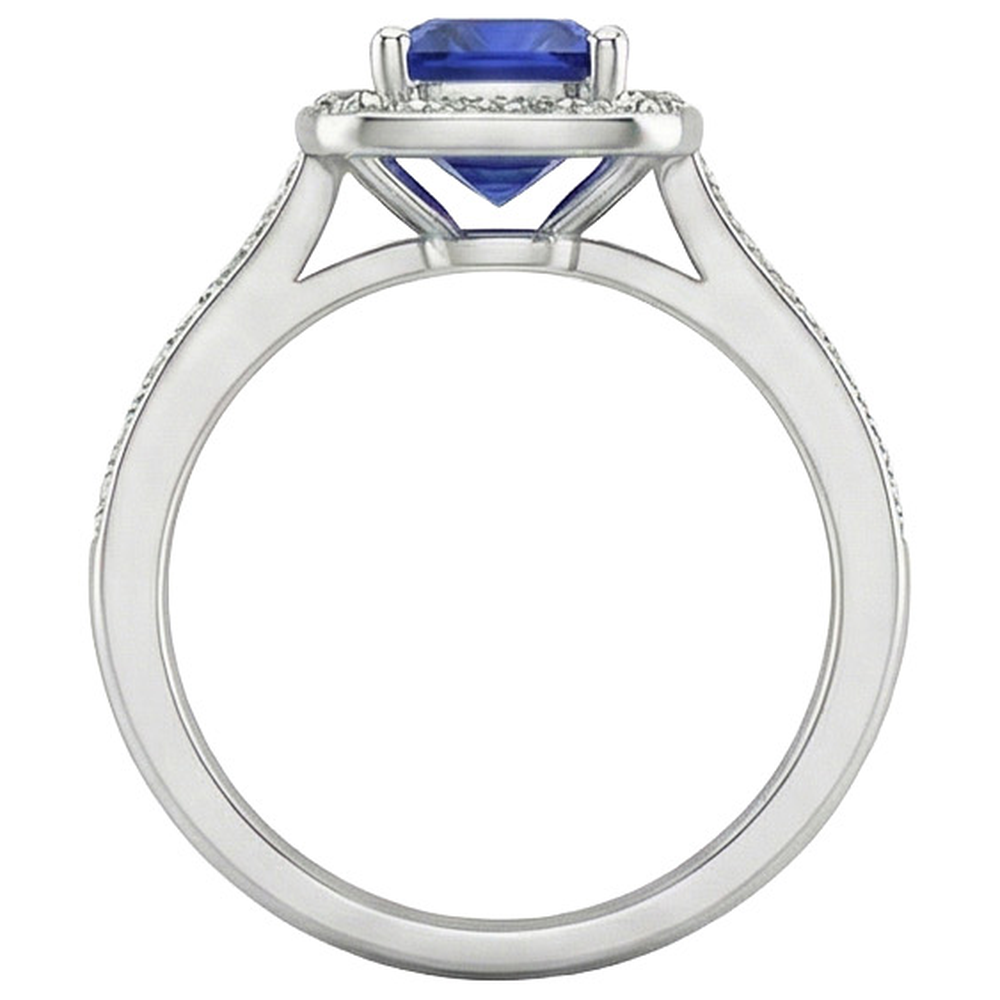 echter round diamant 14Karat ring Profilansicht