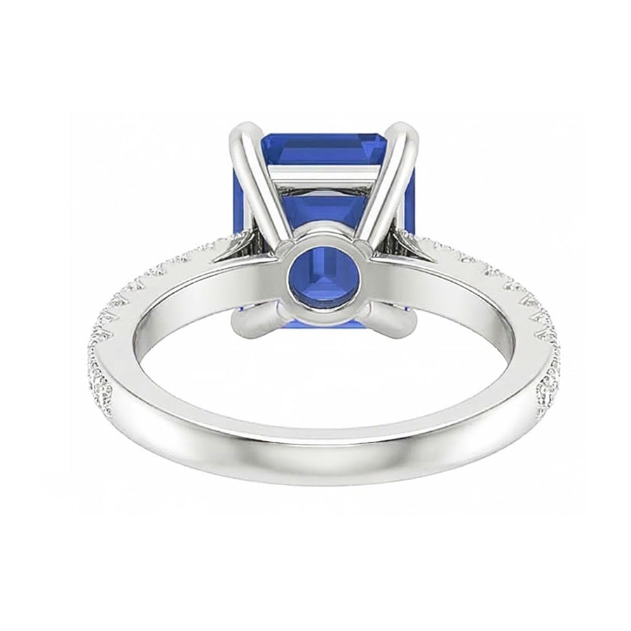 echter round diamant 3Karat ring auf Weiß