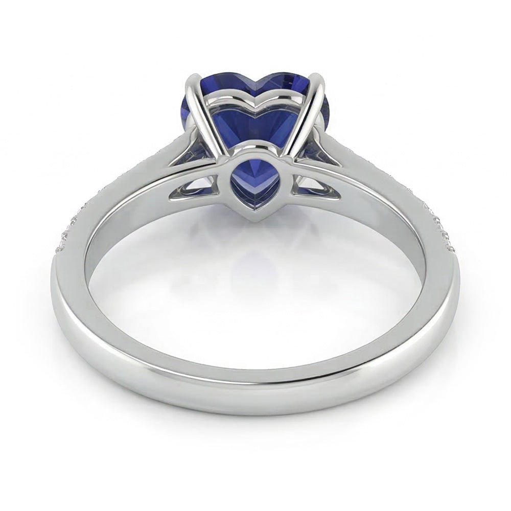 echter round diamant 2Karat ring Profilansicht