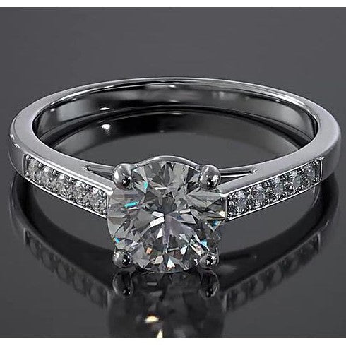 echter round diamant 1.50Karat ring Detailansicht